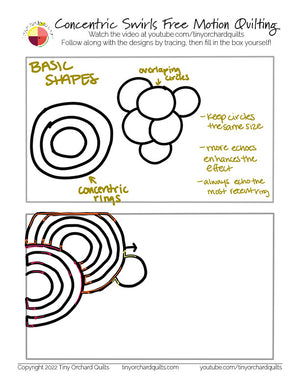 Concentric Swirls Draw Along PDF