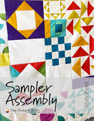 Sampler Quilt Assembly Blueprint