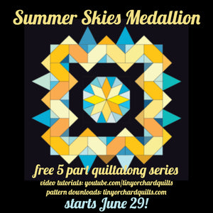 Summer Skies Medallion Introduction: Fabric Requirements & Coloring Page
